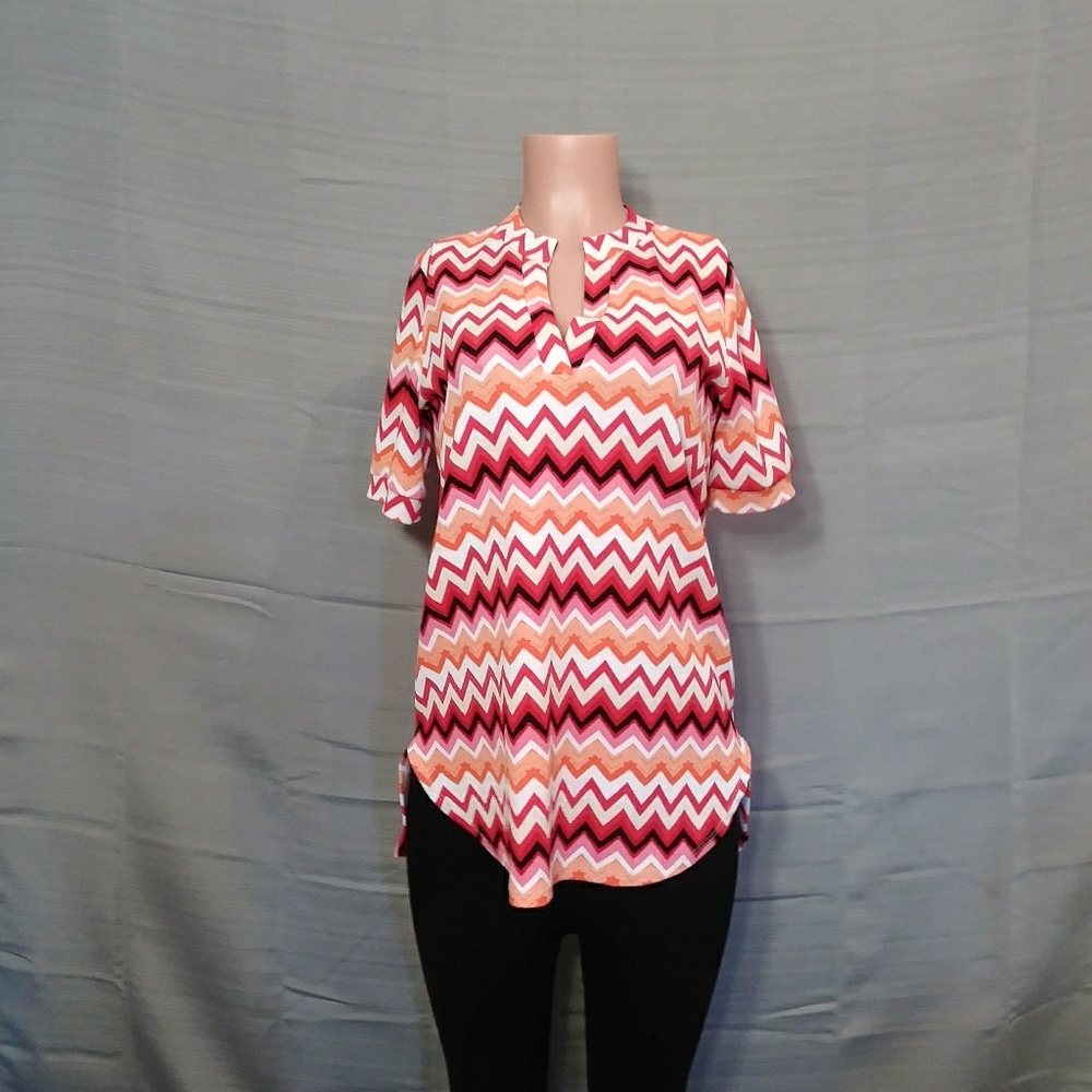 Goo Yoo Chevron high- low top sz Large